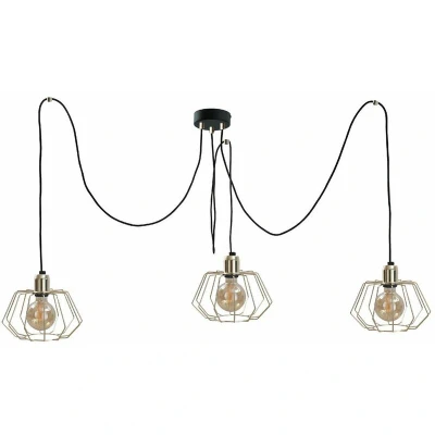 Image of Laya Cluster Pendant Ceiling Light Gold, 3x E27