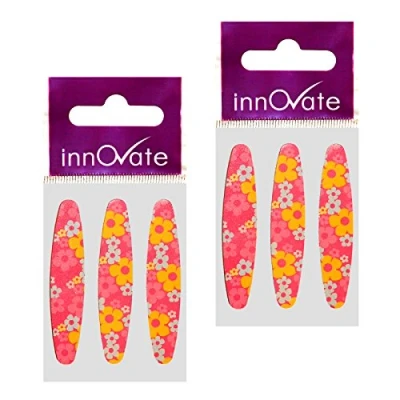 Image of Innovate Mini Double Sided Compact Manicure Pedicure Nail Emery Boards x 6 (2 Pack)