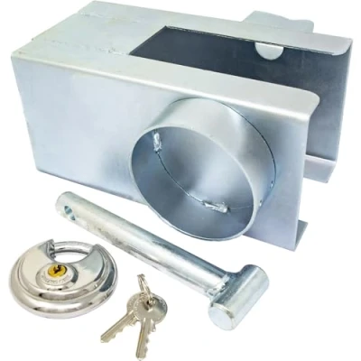 Image of New Security Hitchlock Caravan Trailer Hitch Coupling Tow Ball Padlock Easy Installation Heavy Duty Steel Long Lasting Strong Quality Secure, Lock(Coupling Padlock)