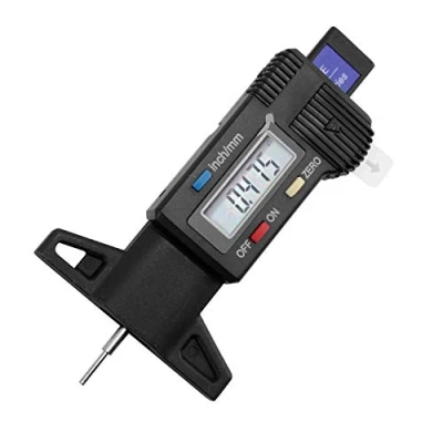 Image of Nartel® Tyre Tread Depth Gauge 0 25.4mm/1Inch Portable Checker Measure with LCD Display for Cars, Vans, Trucks