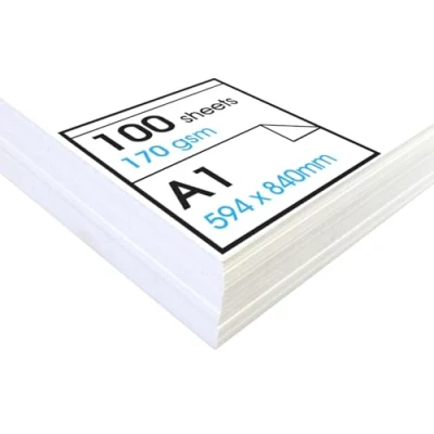 Image of Artway Studio Acid Free A1 Cartridge Paper for Drawing Ideal Dry Art Applications 170gsm (100 Sheets), White