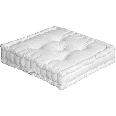 Image of Floor Cushion with Handle 50 x 10 cm Cotton, white