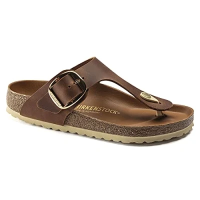 Image of Birkenstock GIZEH BIG BUCKLE women&#039;s Flip flops / Sandals (Shoes) in Brown
