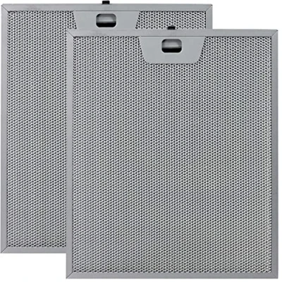 Image of SPARES2GO Metal Mesh Cooker Hood Extractor Vent Grease Filter for AEG Oven Fan (250 x 300mm, Pack of 2)