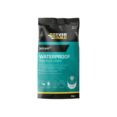 Image of Everbuild Jetcem Waterproofing Rapid Set Cement (Single 3kg Pack)