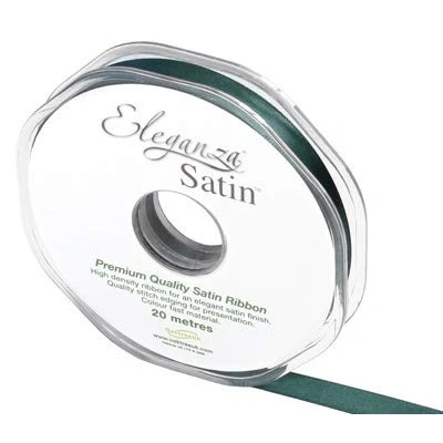 Image of ELEGANZA Double Faced Satin 10mm x 20m Green No.50