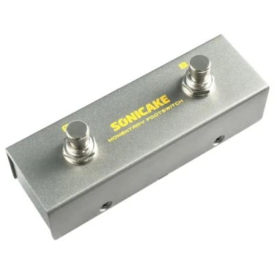 Image of SONICAKE Dual Footswitch Pedal 6.35mm Momentary Mini Foot Switch Guitar with TRS Cable