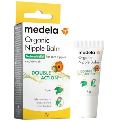 Image of Medela Organic Nipple Cream Soothing and Nourishing for Breastfeeding Moms 100 Percent Natural Safe Fast Relief Sore Nipples Postpartum Essentials 7g