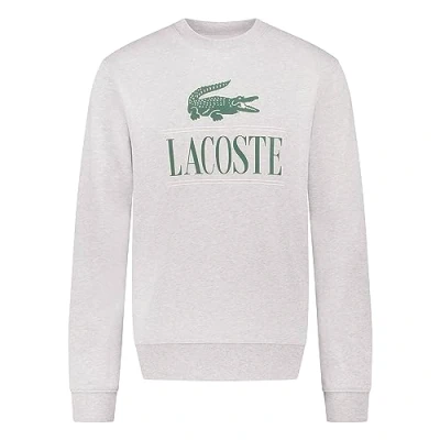 Image of Lacoste Men Sweatshirt SH1228,Logo,Regular Fit,Round Collar,Grey,L
