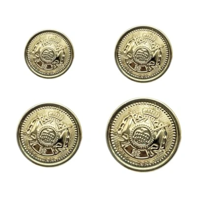 Image of Luckious Brand 40 Pcs Metal Blazer Button Set Vintage Copper Buttons for Blazer, Suit, and Coat, Gold