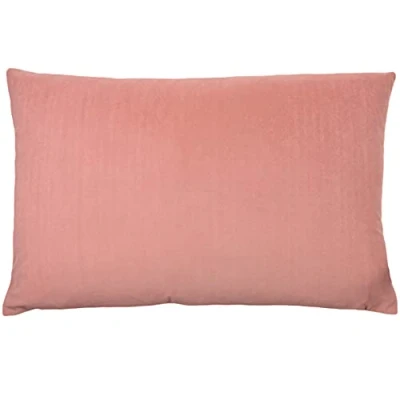 Image of furn. Contra Velvet Rectangular Feather Filled Cushion Blush One Size