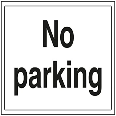Image of VSafety No Parking Sign Landscape 300mm x 200mm Self Adhesive Vinyl