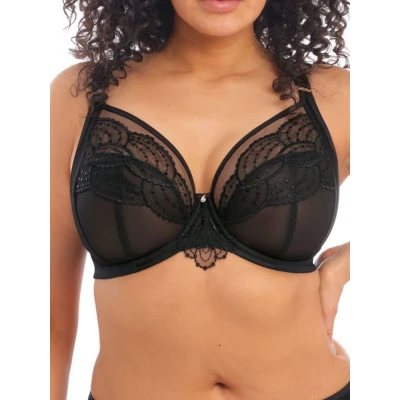 Image of Elomi Women&#039;s Priya Underwire Plunge Bra, Black, 38H US