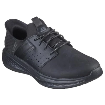 Image of Skechers USA Men&#039;s Slade Zachary Sneaker, Black, 10.5 UK