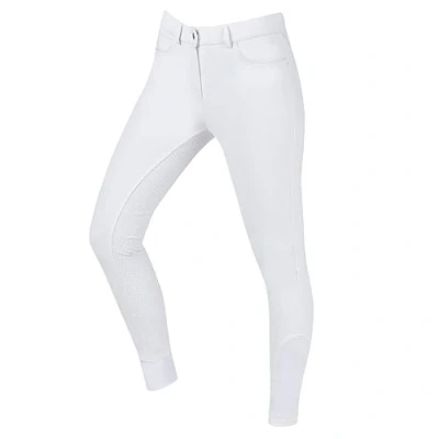 Image of Dublin Shelby Full Seat Breeches, White, Ladies 12/30&quot;