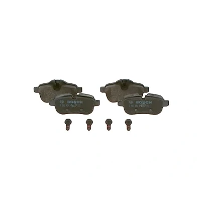 Image of 34216788275 Brake pad set BOSCH 0 986 494 450 Low Metallic with mounting manual, anti squeak plate, bolts/screws BMW: Z4 Roadster