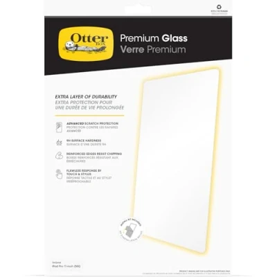 Image of OtterBox Premium Glass Screen Protector for iPad Pro 11&quot; (2024), Tempered Glass, advanced Scratch Protection, Non Retail Packaging