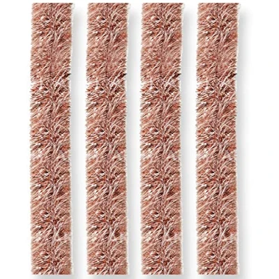 Image of AKH® Christmas Tinsel Garland 5m Length Tree Decorations Metallic Thin Xmas For Decoration Hanging (Rose Gold)