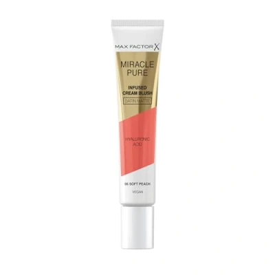 Image of Max Factor Miracle Pure Cream Blush Matte Soft Peach, Plumps &amp; Hydrates, Buildable Glow, Infused with Hylaluronic Acid Squalene, Lightweight Creamy Texture, All Day Fresh Healthy Skin