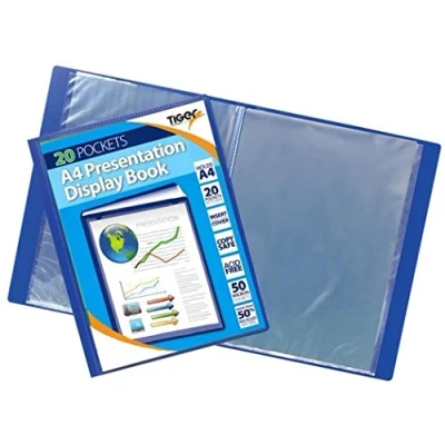 Image of Tiger A4 Presentation Display Book with 20 Pockets (Black) NUS Approved 40 Views