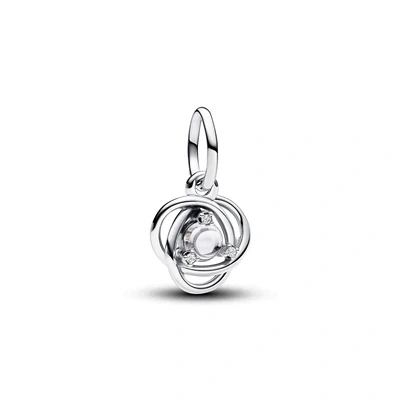 Image of Pandora April Birthstone Eternity Circle Dangle Charm
