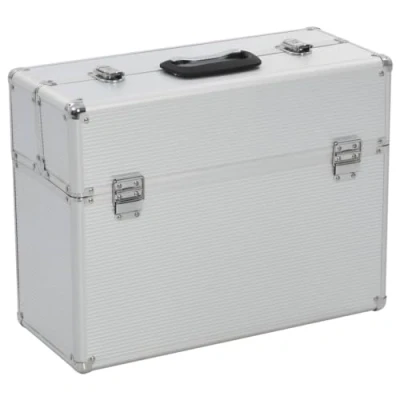 Image of vidaXL Aluminium Tool Case/Travel Organizer Silver 47x36x20cm