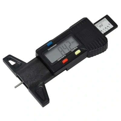 Image of Dapetz ® Digital Tyre Tread Depth Gauge 0 25.4mm Inch Guage with Large LCD Display and Checker Tester Measuring Tool for Cars, Vans, Trucks &amp; Motorbike