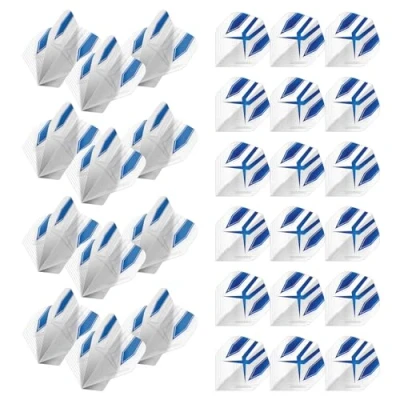 Image of WINMAU Prism Alpha Design Extra Thick dart flights 10 sets per pack (30 in total) (Blue &amp; White)
