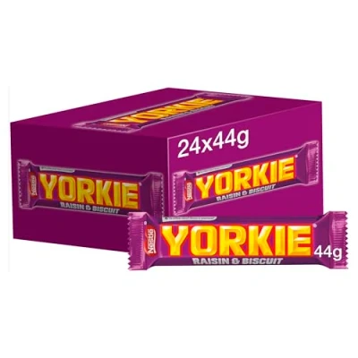 Image of Nestlé Yorkie Raisin and Biscuit Milk Chocolate Bars, 24 x 44 g