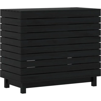 Image of vidaXL Laundry Basket 88.5x44x76 cm Solid Wood Pine