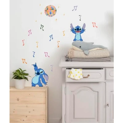 Image of Komar Wall Sticker Stitch Music Size 50 x 70 cm Disney Children&#039;s Room Colourful