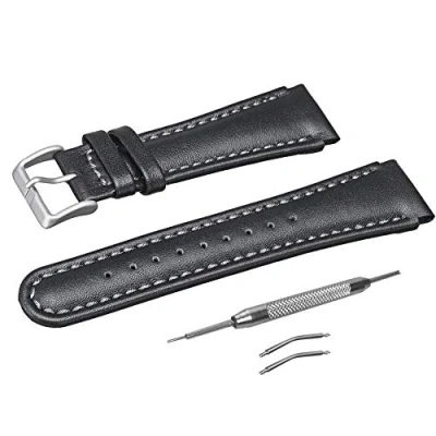 Image of Suunto X Lander Watch Strap, 22 mm Replacement Leather Strap for Lander, Men and Women Black