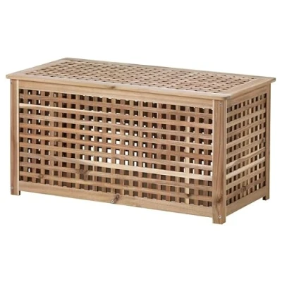 Image of FAKHRI HOL Storage table, acacia, 98x50 cm, durable and easy to care for. Coffee tables.Coffee &amp; side tables. Tables desks. Furniture. Environment friendly.
