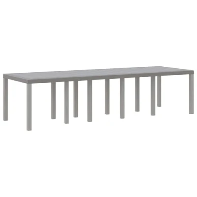 Image of vidaXL Garden Table Light Grey 300x100x73 cm Poly Rattan