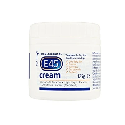 Image of E45 Cream 125 g Moisturiser for Dry Skin and Sensitive Emollient Body to Soothe Irritated Itchy Skin,Face Non Greasy Hand (Pack Of 3)