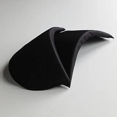 Image of On Trend Fabrics Pair of Covered Foam Shoulder Pads (Black Medium)