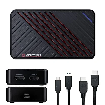Image of AVerMedia 4K Game Capture Card GC553 4KP60 HDR Pass Through Technology, USB 3.1 Plug and Play, Ultra Low Latency for Liver Gamer, Youtuber, Streamer, Xbox, PS4, Nintendo Switch (GC553)