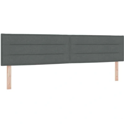 Image of Led Headboard Lines Design Dark Grey 100 cm Fabric Vidaxl