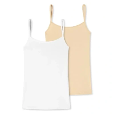 Image of Schiesser Women&#039;s Pack of 2 Spaghetti Tops Underwear, Mixed, XXXL