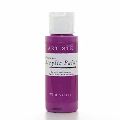 Image of Artiste Acrylic Paint 59ml 2Oz Wild Violet, Quick Drying Professional Art, Craft and Hobby Artists Paint, Vibrant Colour, Water Based Paints Cover All Surfaces with Ease, Ideal for Travel
