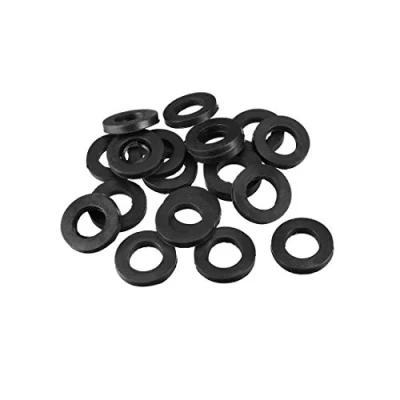 Image of sourcing map Rubber Flat Washers 20mm OD 10mm ID 3mm Thickness for Faucet Pipe Water Hose, Pack of 20