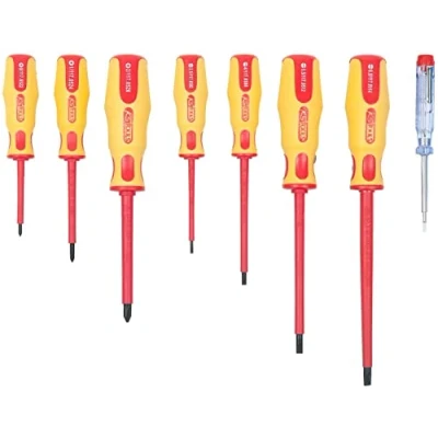 Image of KS Tools 117.0550 ERGOTORQUE VDE screwdriver set, 8 pcs, PH+slot