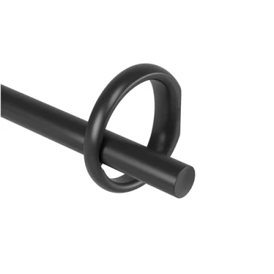 Image of Umbra Ringlet 1 Inch Curtain Rod, Includes 2 Matching Finials, Brackets &amp; Hardware, 42 to 120, Gold