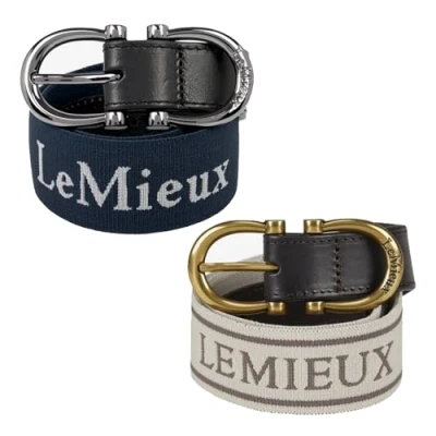 Image of LeMieux Womens Elasticated Belt Navy Blue Small