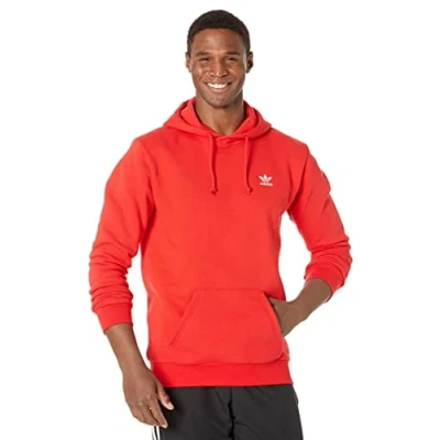 Image of adidas Originals Men&#039;s Adicolor Essentials Trefoil Hoodie, Vivid Red, Medium