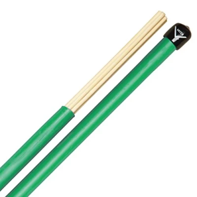 Image of Vater Drumsticks VSPSSB Speciality Sticks Bamboo Splashstick Slim Rute Rods Dowels Green Handle