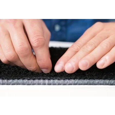 Image of Carsio Carpet Car Mats For Citroen C5X 2022+ Onwards Tailored Fit Floor Mat Set Complete Accessory Black Custom Fitted All Weather, Anti Slip Backing &amp; Grey Trim