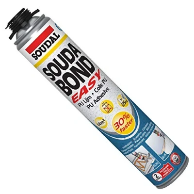Image of Soudabond Easy Bonding PU Adhesive Soudal Gun Grade Foam Based Fixing Plasterboard Panels