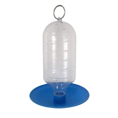 Image of Supa Hanging Water Drinker For Wild Birds, Easy To Fill The Base, Tray Provides A Comfortable Place Garden Birds Drink From, Blue, 16 L x W 22.5 H centimetres