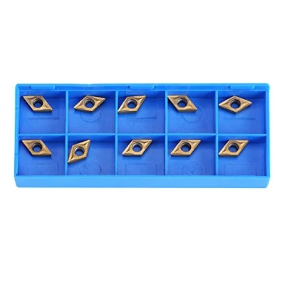 Image of ASHATA CNC Carbide Inserts,10pcs Tips Blade Inserts Cutter Lathe Turning Tool with Box (DCMT070204 US735 DCMT51.51)